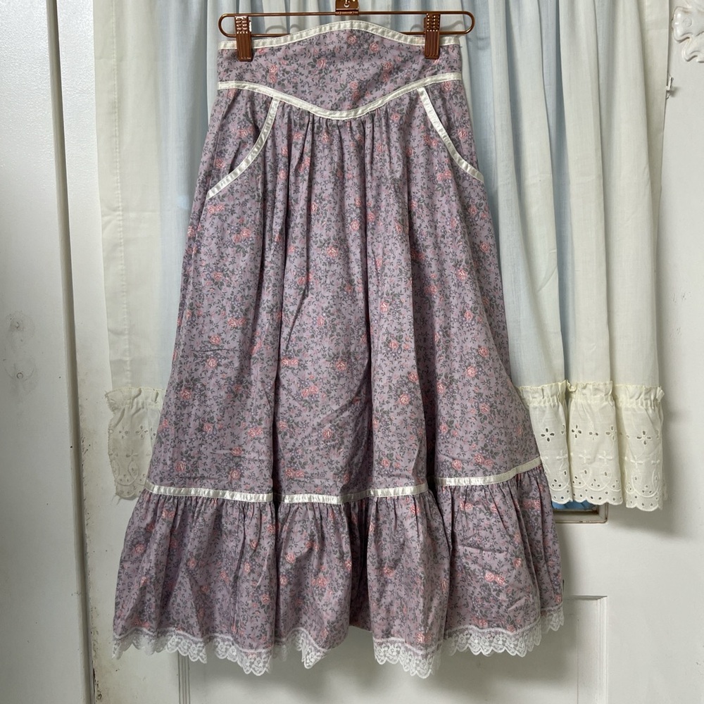 VINTAGE FLORAL PRAIRE GUNNE SAX SKIRT SIZE 5